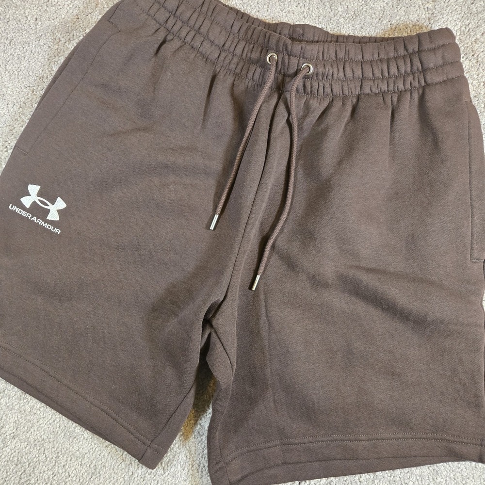 NEW Under Armour UA Rival Fleece Shorts Kona Brown Medium 1379779